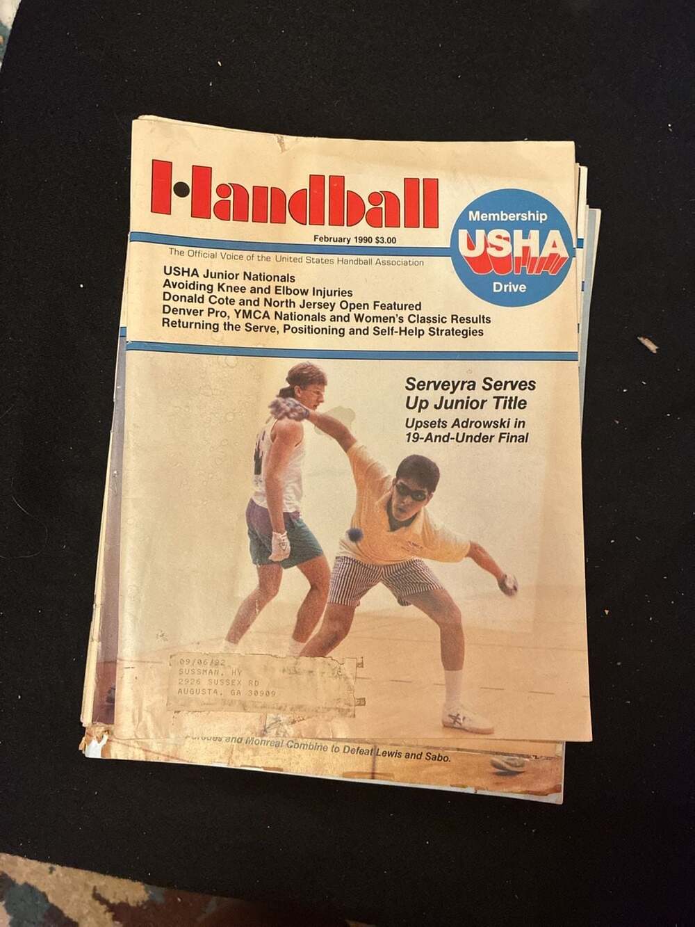 Handball Magazine February 1990 Official Voice of the United States Handball Ass